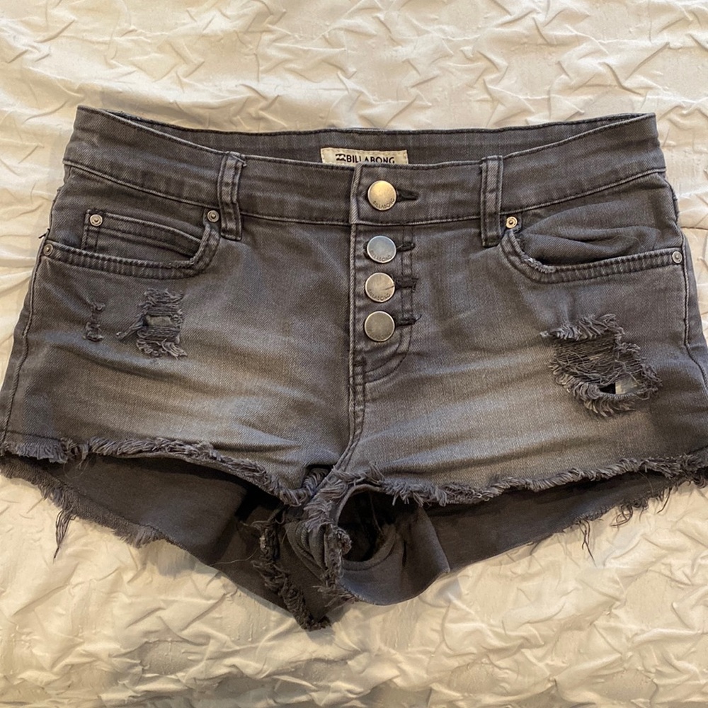 Billabong black jean shorts